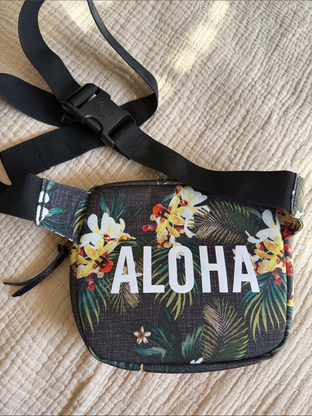Hershel Floral Black Waist/Crossbody Bag
